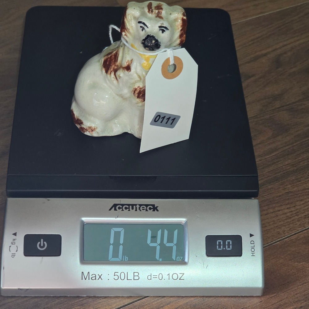 19th-century Staffordshire spaniel dog‎ figurine Antique collectible England. - Picture 10 of 10